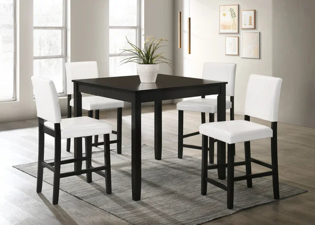 Winner White - Pub Table + 4 Chairs