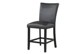 Dior PU - Black Pub Table + 4 Chair Set